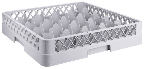 Glaeserspuelkorb mit 25 Faecher-Glas 9,0 cm-Hoehe max. 8,0 cm
