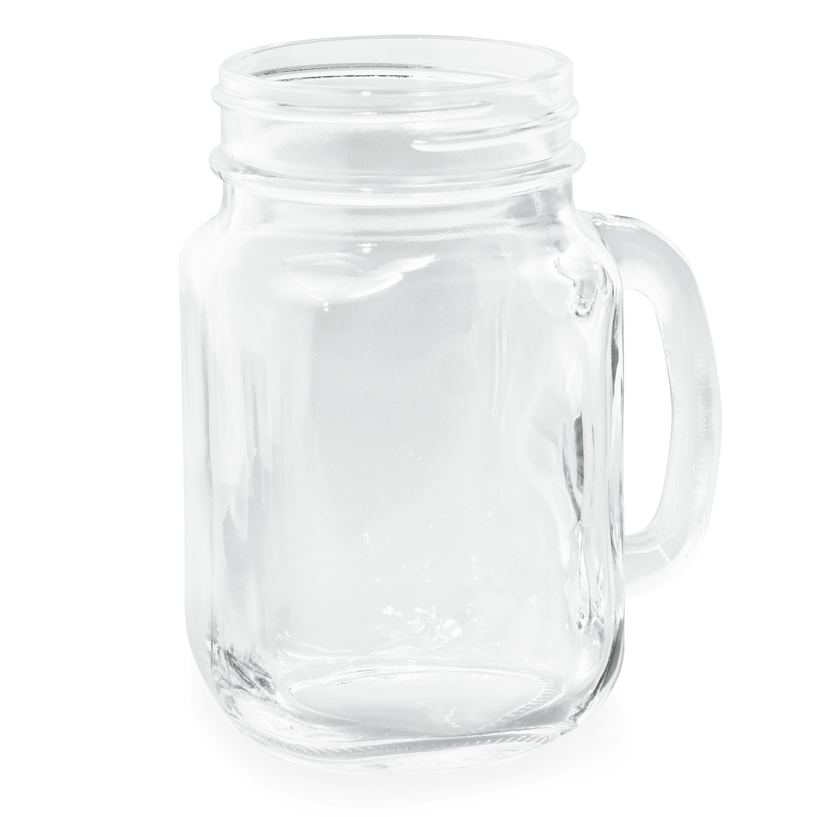 Schraubglas mit Henkel 8,5 & 12,5 cm Trinkgläser Henkelglas Candy Bar Trinkglas 