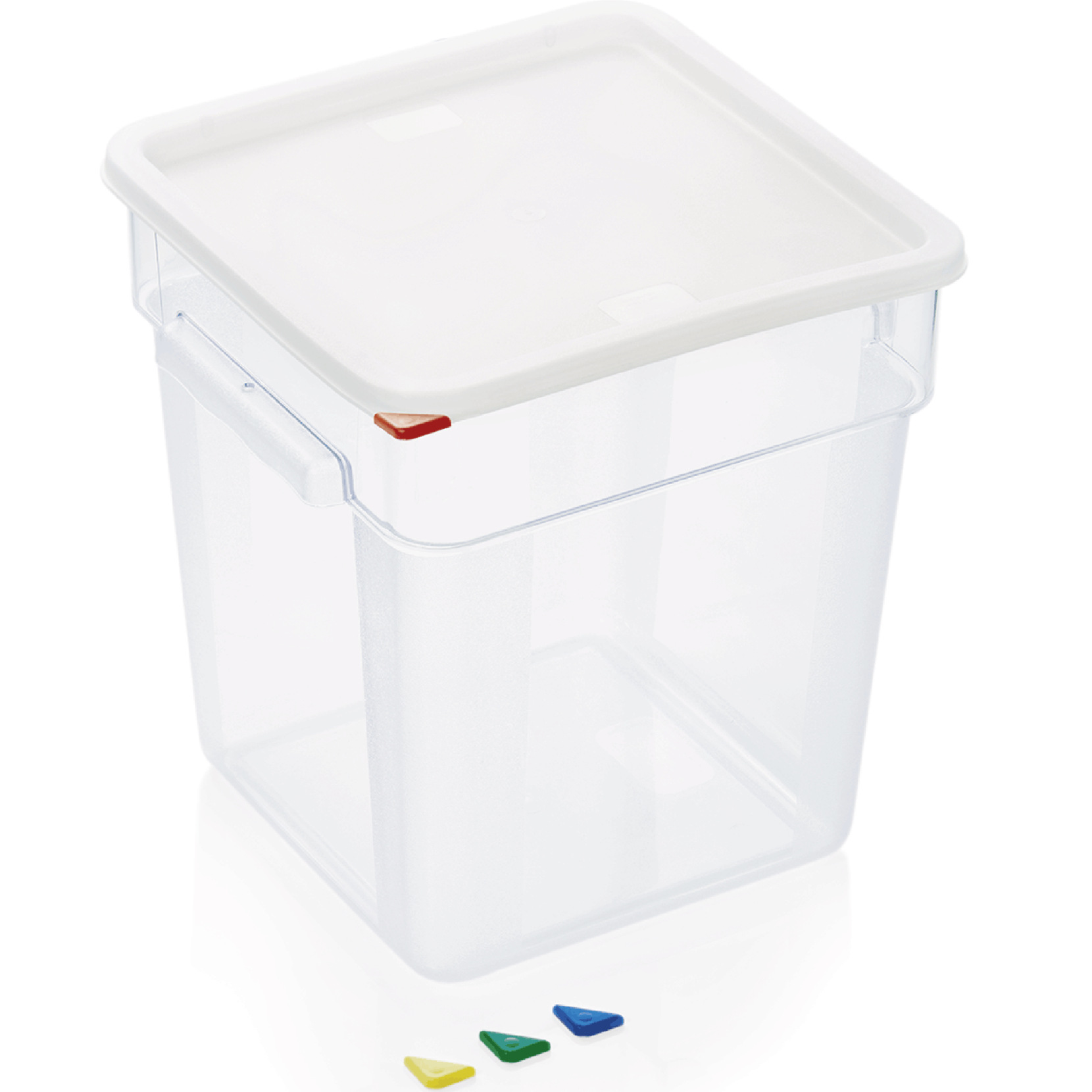 Vorratsbehälter mit Deckel, 18 ltr., 28,5 x 28,5 x 32 cm | Gastro Kochshop