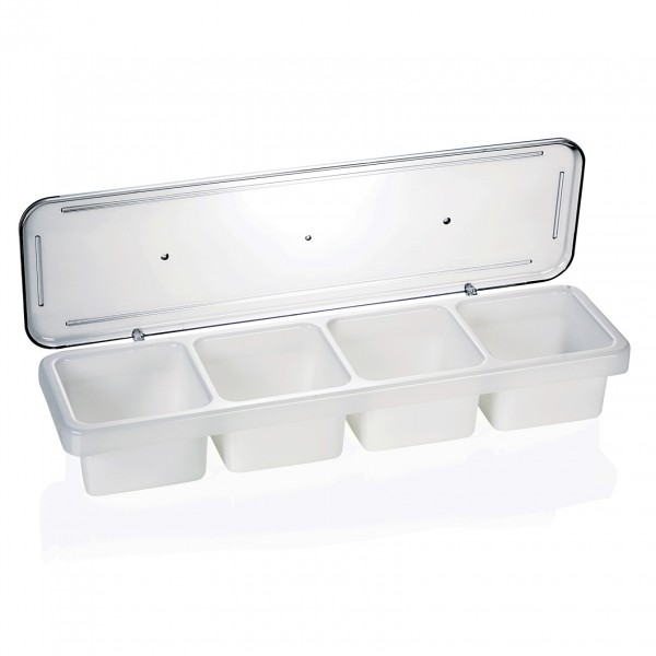 Zutatenbehälter mit 4 Einteilungen á 0,6 ltr., Polypropylen/Polycarbonat