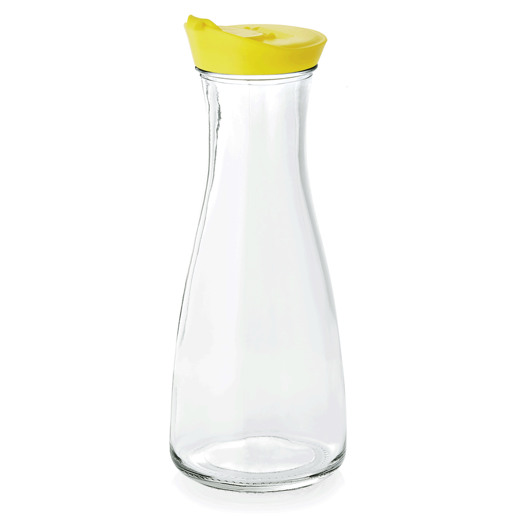 Karaffe mit Deckel, 1,00 ltr., gelb, Glas Gastro