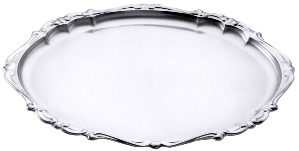 Barock-Tablett oval-Laenge 47,0 cm-Breite 36,0 cm-Hoehe 2,0 cm