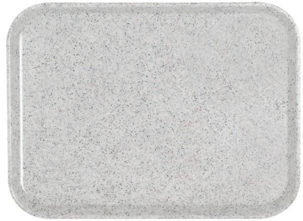 Kantinen Tablett Glasfaser- Masse 46 x 36 cm-Hoehe 2,5 cm-Farbe granitgrau