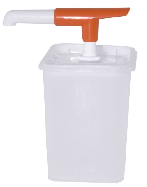 Dispenser aus PE - Inhalt 3,0 Liter - Maße 20 cm - Höhe 35 cm