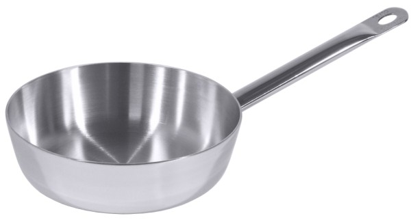 Sauteuse SILVINOX® innen 22 cm-Hoehe 7 cm-Stiellaenge 18,0 cm-Volumen 2,5 Liter