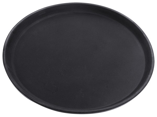 Tablett rund 35,0 cm-Hoehe 2,2 cm-schwarz