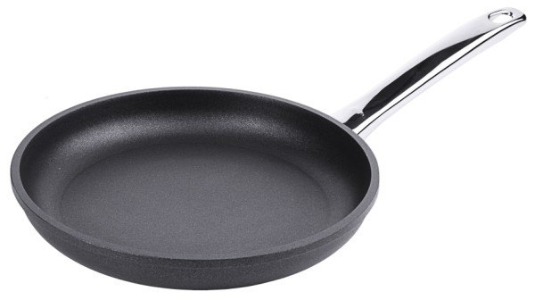 Aluminiumguss Pfanne 24 cm-Hoehe 3,0 cm-Boden 20,0 cm-Stiellaenge 20 cm