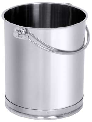 Eimer konisch Edelstahl 10 Liter mit Bodenreifen und Ausgiesser | GmbH