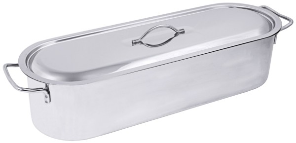 Fischkochkessel-Masse 44,0 x 13,5 cm-Hoehe 10,5 cm-Volumen 6,0 Liter