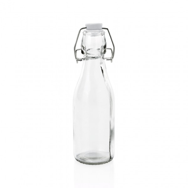 Bügelverschlussflasche, 0,25 ltr., Ø 5,5 cm, aus Glas mit Deckel