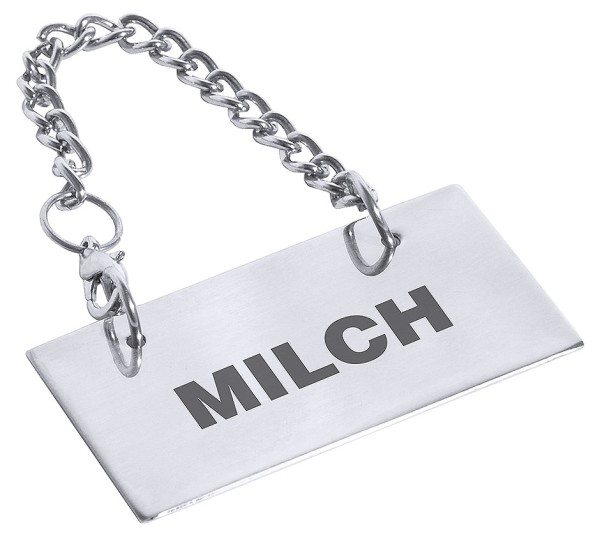 Schild für Kannen: MILCH