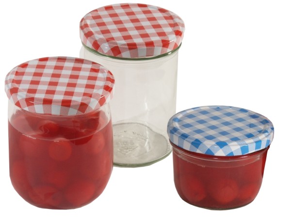 Einkochglas-Masse 7,5 cm-Hoehe 10,0 cm-Inhalt 350 ml-Preis fuer 6 Stk.