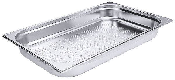 GN Behälter perforiert GN 1/1 - 40 mm tief - Maße 53,0 x 32,5 cm - Volumen 5,0 Liter