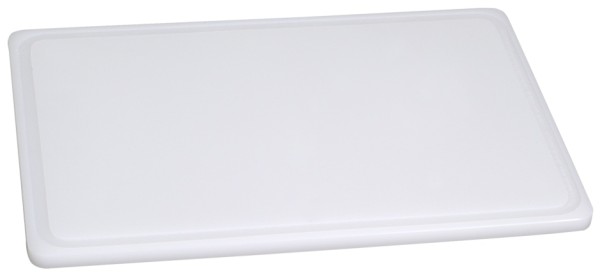 Schneidbrett weiss 60 x 40,0 cm-2 cm dick-mit Fuesschen & Saftrille