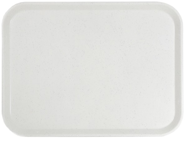Kantinen Tablett Glasfaser- Masse 46 x 36 cm-Hoehe 2,5 cm-Farbe lichtgrau