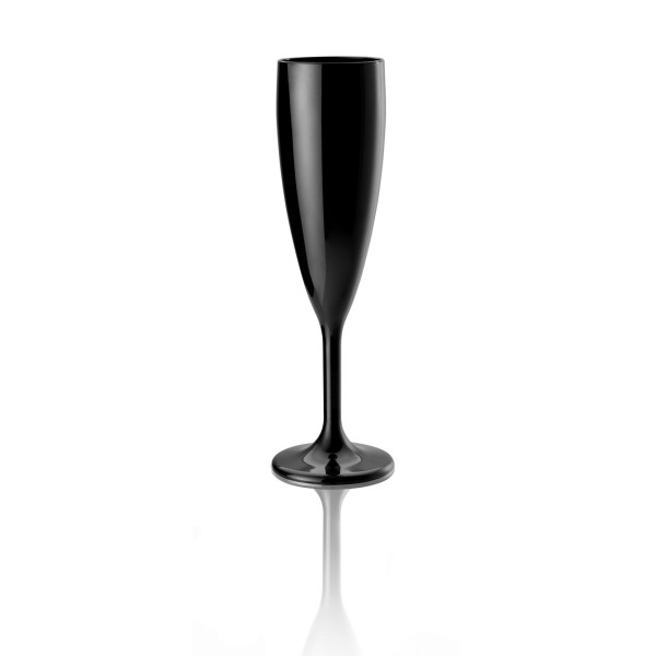 Champagnerglas, 190 ml, Füllstrich 100 ml, schwarz, Polycarbonat