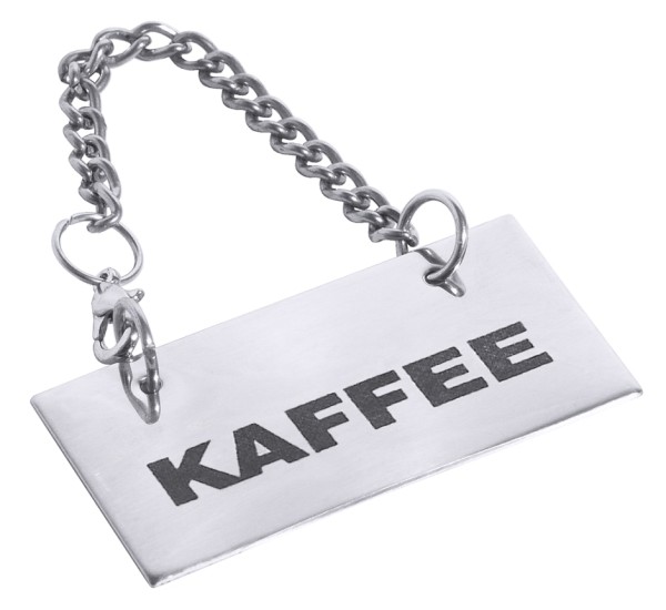 Schild fuer Kannen: KAFFEE