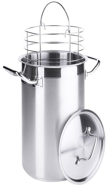 Spargelkochtopf innen 16 cm-Hoehe 29,5 cm-Boden 14,0 cm-Volumen 5,5 Liter