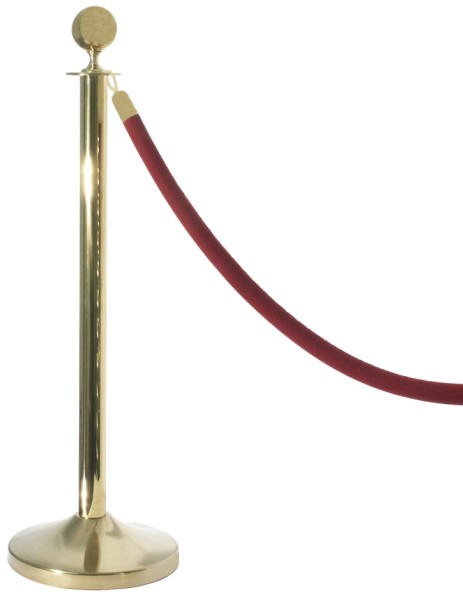 Absperrpfosten, gold Ø Säule 5,0 cm - Höhe 100,0 cm