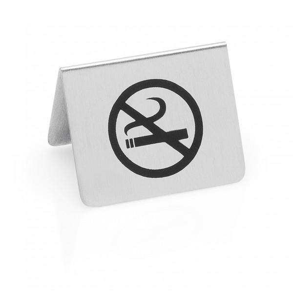 Nichtraucherschild, 5,5 x 5 x 3,5 cm, Chromnickelstahl