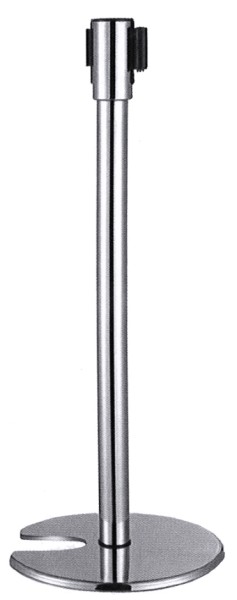 Gurtabsperrpfosten rot - Boden Ø 35,0 cm - Höhe 95,0 cm
