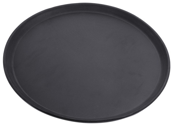 Tablett rund 40,0 cm-Hoehe 2,2 cm-schwarz