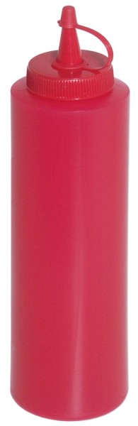 Quetschflasche 5,5 cm-Hoehe 21,0 cm-Volumen 0,35 Liter-Farbe rot