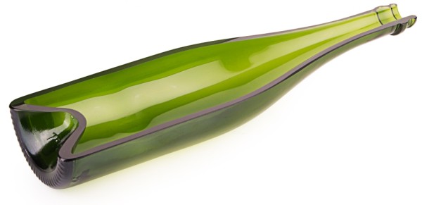 Offene Weinflasche, gruen 30 cm