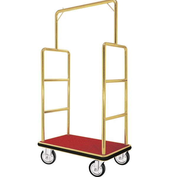Gepäckwagen, 105 x 62 x 180 cm, goldfarben, Edelstahl