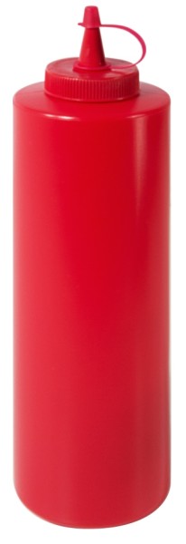 Quetschflasche 6,5 cm-Hoehe 24,0 cm-Volumen 0,70 Liter-Farbe rot