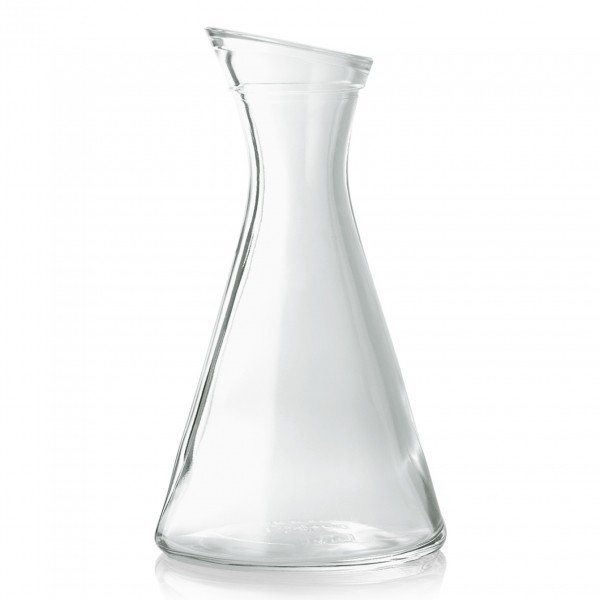 Schräghalskaraffe geeicht, 0,10 ltr., Glas
