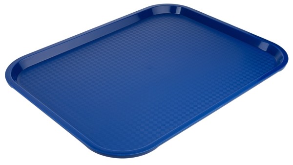 Serviertablett rechteckig-Masse 45,0 x 35,0 cm-Hoehe 2,0 cm-Farbe blau