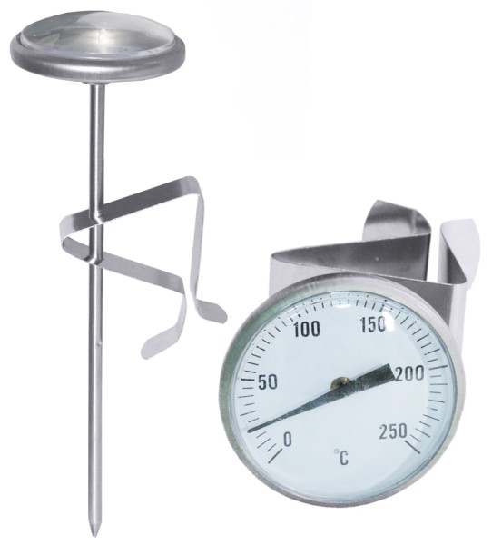 Fritteusenthermometer Masse Laenge 14,0 cm oben 4,5 cm