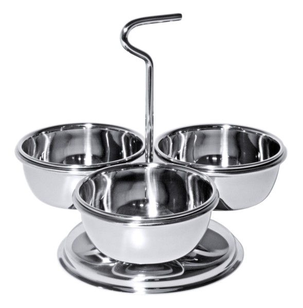 Dip-Schalenset 3 Schalen 18-10-9,5 cm-Hoehe 14 cm-Breite 20 cm-Volumen 0,2 Liter