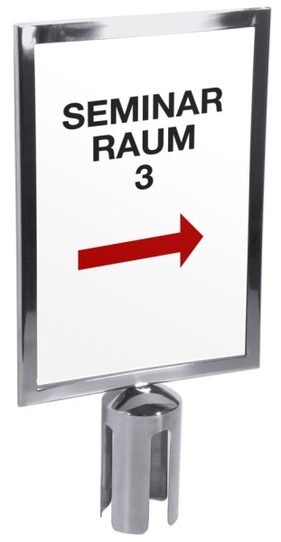 Schild auf Absperrpfosten DIN A4