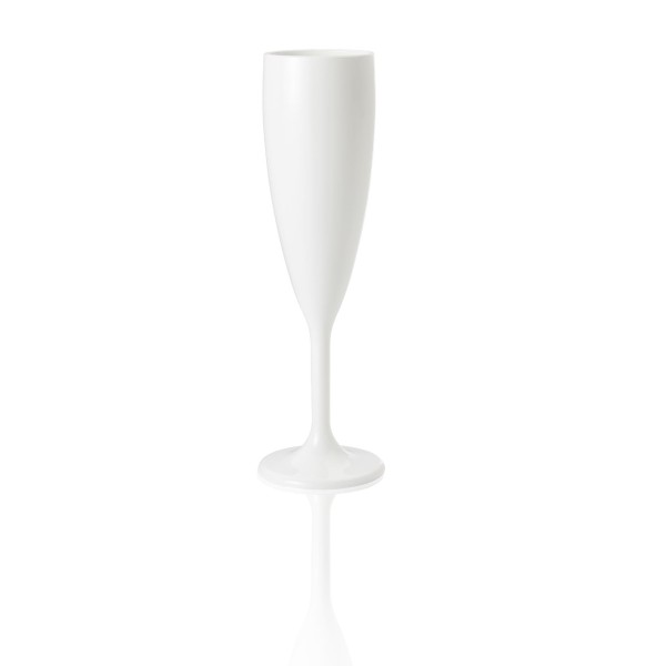Champagnerglas, 190 ml, Füllstrich 100 ml, weiß, Polycarbonat