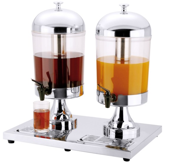 Saftdispenser zweifach-Masse 54 x 36 cm-Hoehe 56 cm-Inhalt je 8,0 Liter