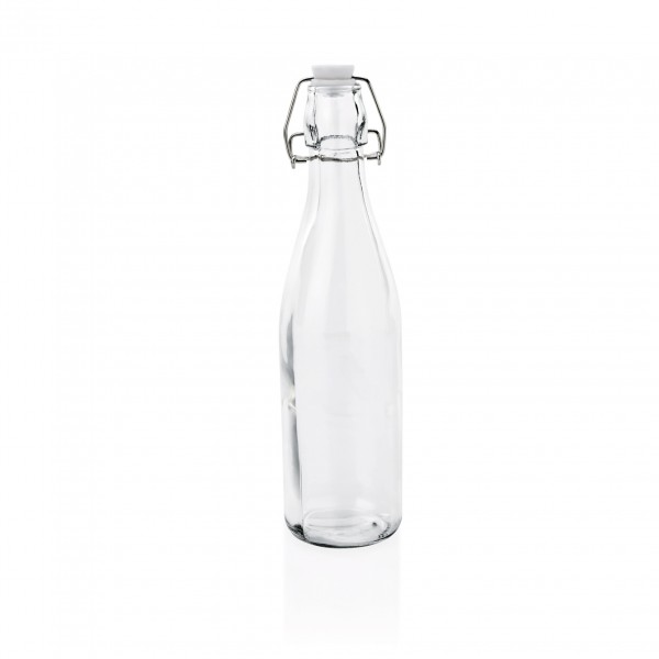 Bügelverschlussflasche, 0,50 ltr., Ø 6,5 cm, aus Glas mit Deckel