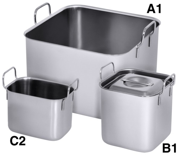 Bain-Marie Einsatz-5,0 Liter-Laenge 15,5 cm-Breite 15,5 cm-Hoehe 23,5 cm