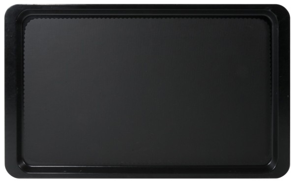 Tablett Euronorm 1/1-Laenge 53,0 cm-Breite 37,0 cm-Hoehe 1,6 cm-schwarz