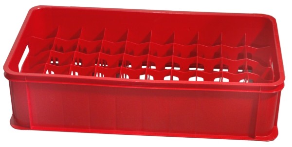 Glaeserkasten 50 Faecher, rot