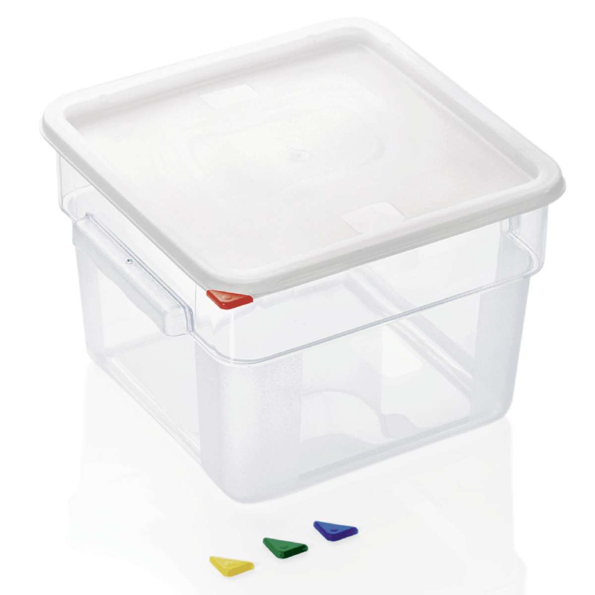 Vorratsbehälter mit Deckel, 12 ltr., 28,5 x 28,5 x 21 cm | Gastro Kochshop