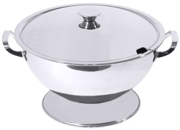 Suppenterrine mit Fuß Ø innen 22,5 cm - Höhe 13,5 cm - Volumen 2,5 Liter