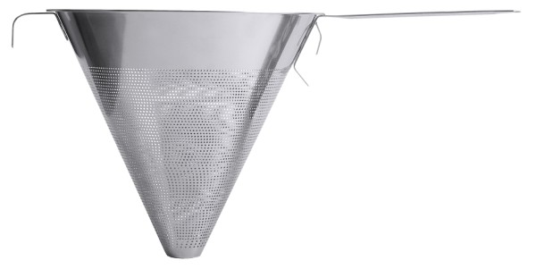 Spitzsieb extra fein 23,0 cm-Hoehe 20,0 cm-Stiellaenge 18,0 cm-Inhalt 1,2 Liter