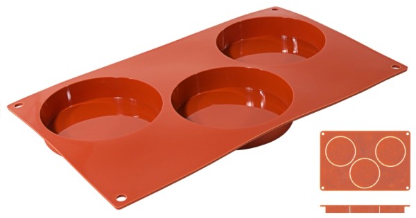 Silikon-Backmatte Biskuit-3 Formen