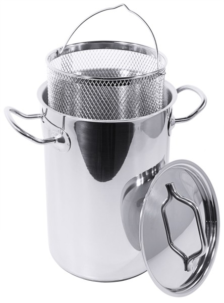 Spargelkochtopf innen 16 cm-Hoehe 23,5 cm-Boden 14,5 cm-Volumen 4,5 Liter