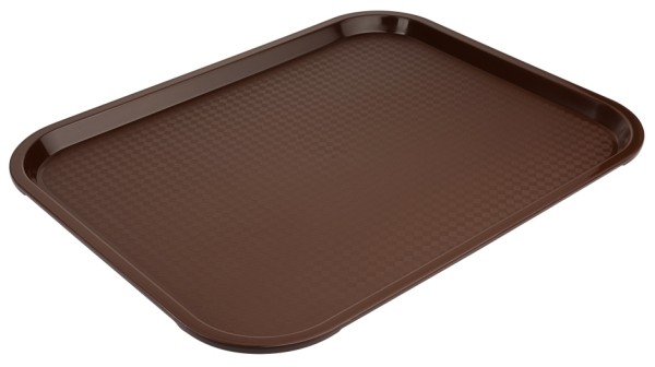 Serviertablett rechteckig-Masse 45,0 x 35,0 cm-Hoehe 2,0 cm-Farbe braun