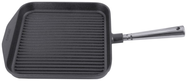 Steakpfanne-quardratisch-Masse 24 cm x 24 cm-Hoehe 3,0 cm-Boden 22 cm