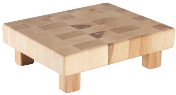 Buffet Holzblock 32,5 x 26,5 cm-Hoehe 10 cm-GN 1/2