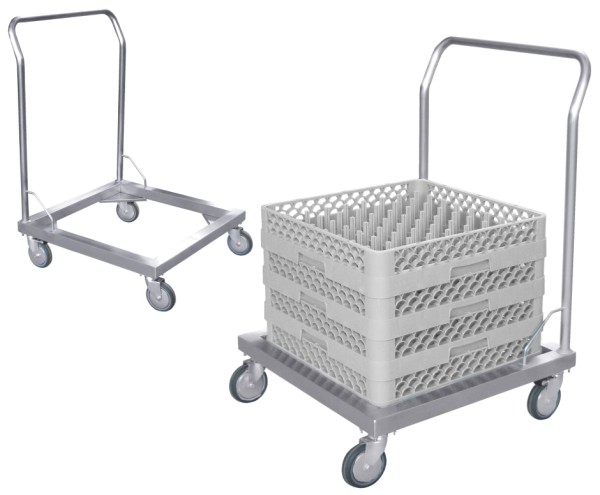 Transportwagen fuer Spuelkoerbe-Masse 60 x 60 cm-Hoehe 95 cm